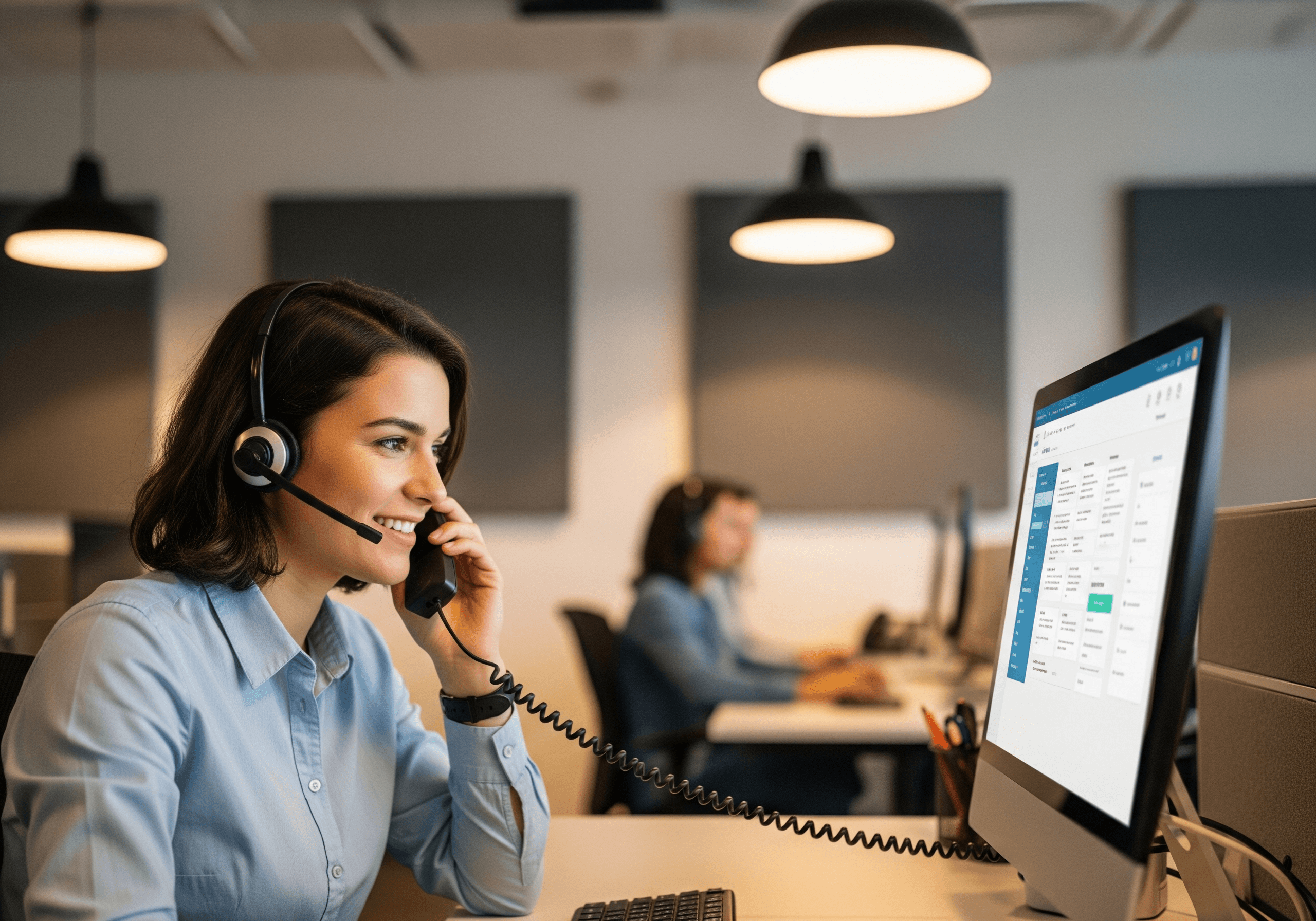 Employee on the phone with a customer